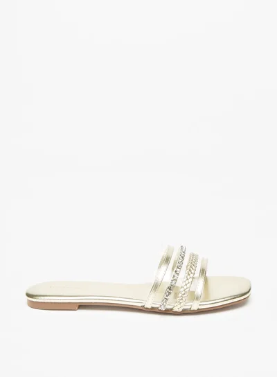 Flora Bella By Shoexpress Women's Embellished Slip-On Slides