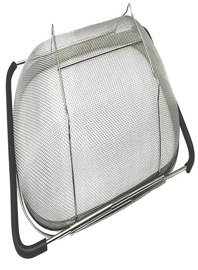 TRENDERA Stainless Steel Over Sink Colander Basket with Handles – Kitchen Sink Strainer for Washing Fruits, Vegetables & Pasta, Rustproof Mesh Drain Basket (Sliver) - Image 4