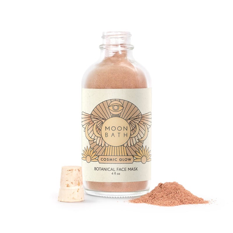 Moon Bath Moon Bath Cosmic Glow Botanical Face Mask  Ayurvedic Facial wFine Herbs  Clay Brighten  Calm the Skin Reduce Inflammation  Polish Face for Enhanced Radiance Organic Beauty 4 fl oz