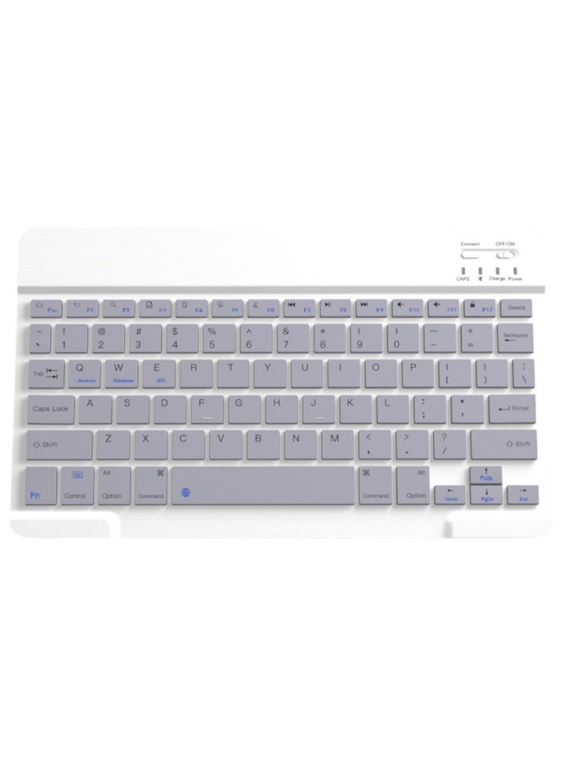 Wireless Bluetooth Rechargeable Keyboard, Multi-Device Universal  , Portable Keyboard, Suitable for iOS Android, Windows iPad, Tablets MacBook (Grey) - Image 1