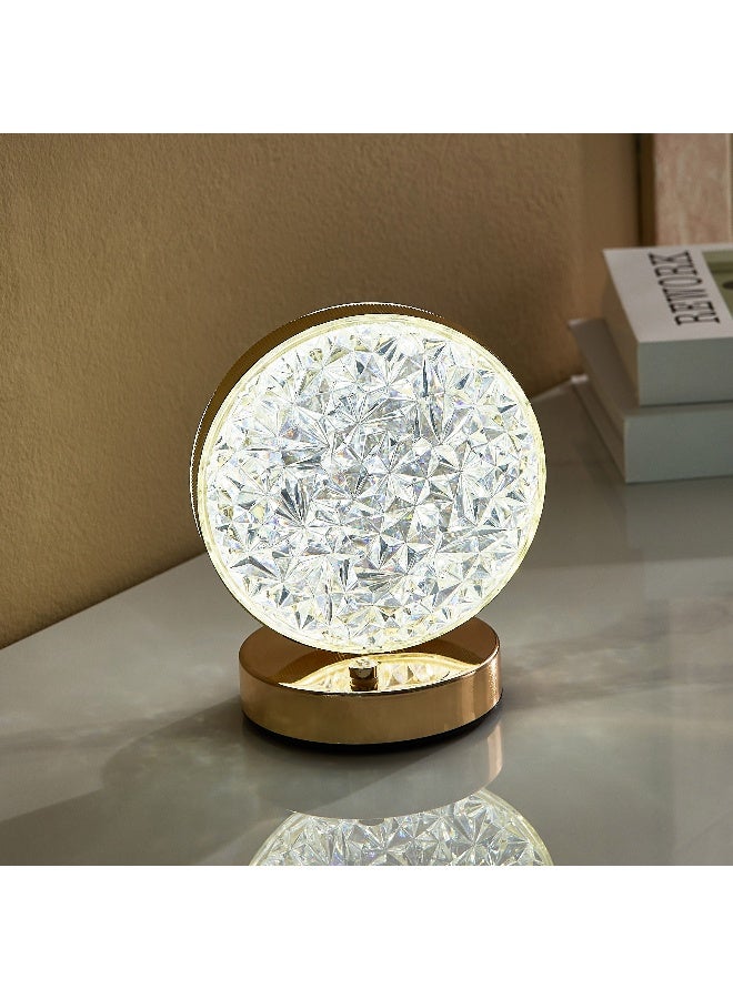Home Box Dux Rechargeable Metal Base Table Lamp with Crystal Shade and Touch Switch  - Image 2