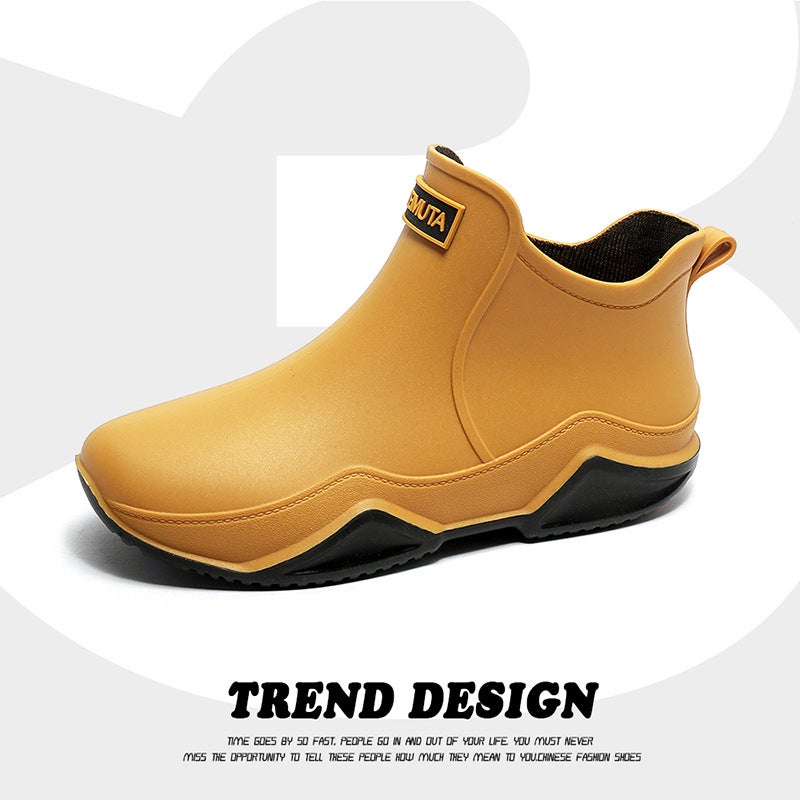 New Rider Rain Boots Men'S Short Outdoor Off-Road Fashionable Waterproof Shoes Women'S Kitchen Rubber Shoes Lightweight Overshoes - Image 1