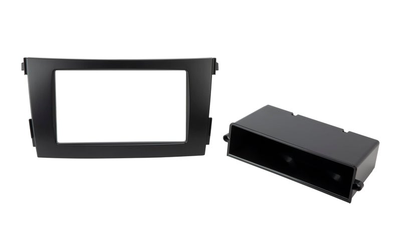 Scosche TA2101B Double DIN or Single DIN with Storage Pocket Radio Install Dash Kit Compatible with Select 2009-2013 Toyota Corolla with Factory Black Dash - Aftermarket Car Stereo Installation Kit - Image 1