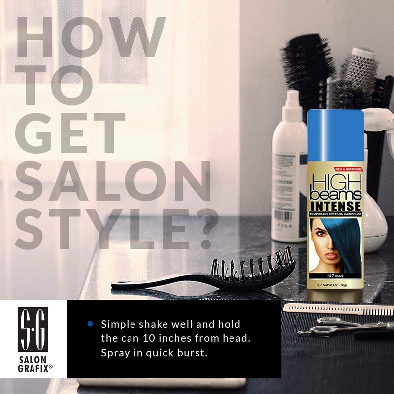 Salon Grafix High Beams Intense Temporary Spray - Blue for Unisex - 2.7 oz Hair Color - Image 5