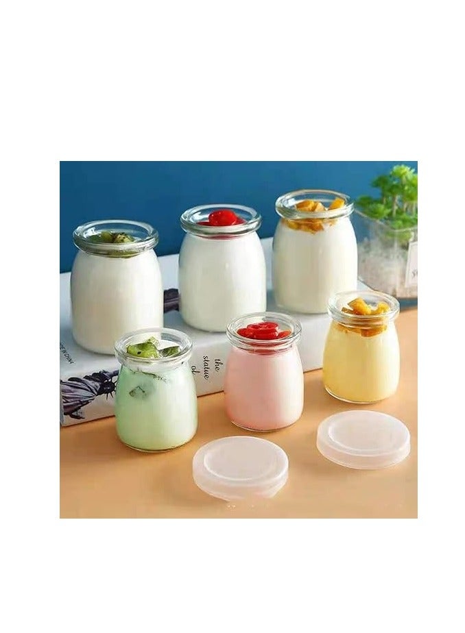 هوم زون هوم زون طقم مرطبانات زجاجية مع أغطية مكون من 6 قطعة شفاف - Image 4