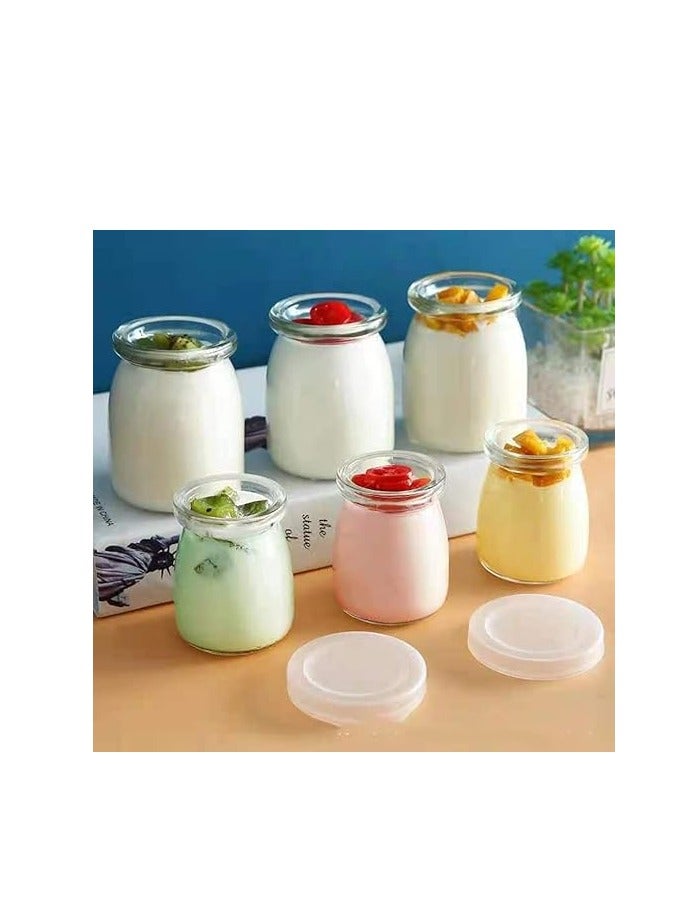 هوم زون هوم زون طقم مرطبانات زجاجية مع أغطية مكون من 6 قطعة شفاف - Image 1