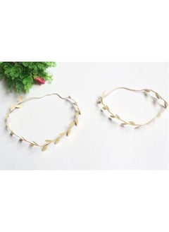 Yueton 4pcs Gold and Silver Leaves Headwear Hair Bands Headbands  - Image 2