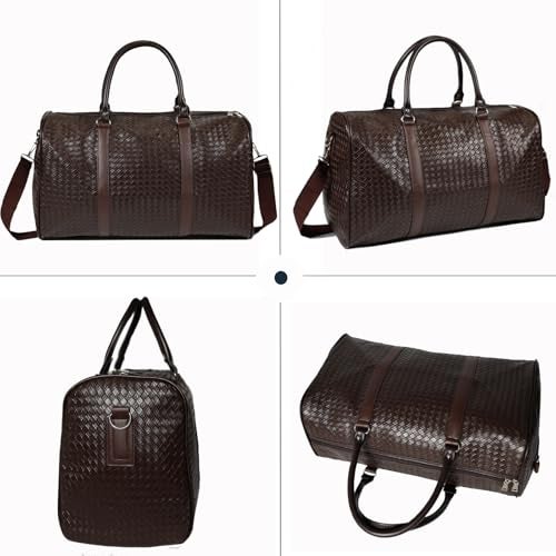 ERWUBA 27L SmallTravel Duffle Bag Weekender Bags for Women and Men with Shoe Compartment Foldable Waterproof Toiletry Bag Hospital Bags for Labor and Delivery Gym Bag (Coffee color) - Image 3