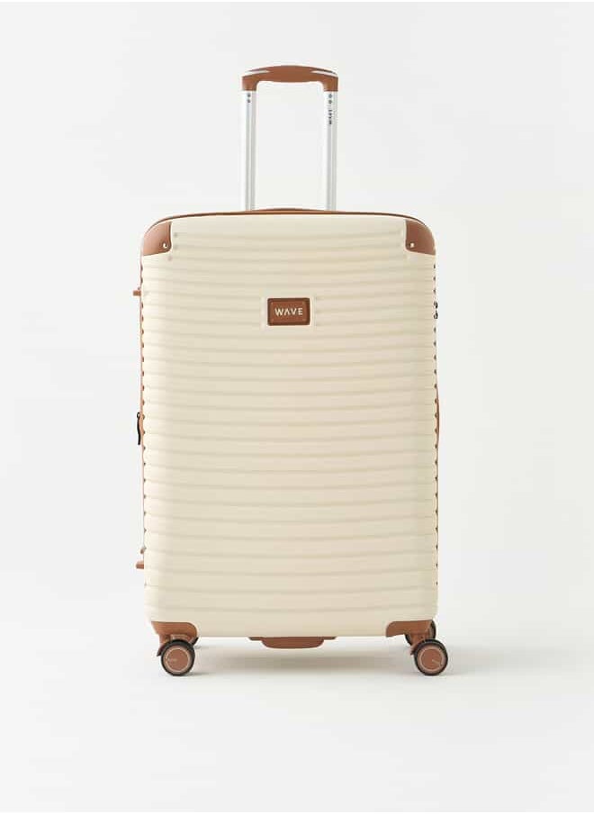 Wave - Textured 3-Piece Hardcase Trolley Bag Set with Retractable Handle - Image 1