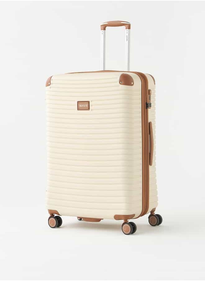 Wave - Textured 3-Piece Hardcase Trolley Bag Set with Retractable Handle - Image 1