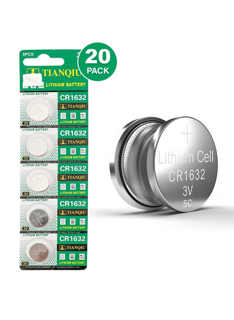 TIANQIU 20-Pieces Tianqiu CR1632 Lithium 3V Batteries  - Image 1