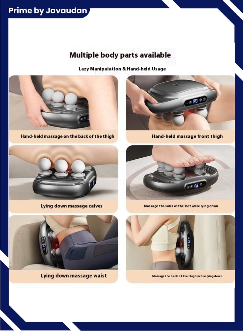 برايم بي جافاودان مسدس تدليك بـ12 رأسًا – جهاز محمول لاسلكي للتدليك النبضي مع 9 مستويات وسخان للظهر، الكتفين، الساقين، القدمين، وتخفيف آلام العضلات - Image 5
