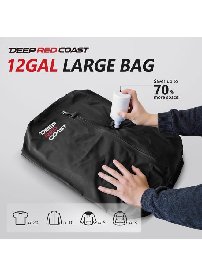 deepredcoast Vacuum Bags with Wireless Pump– Space Saver Compression Bags for Luggage, No Checked Baggage, Triple Your Luggage Space, IP68, Reusable, Fits 20/24/28 Inch Suitcase - Image 3
