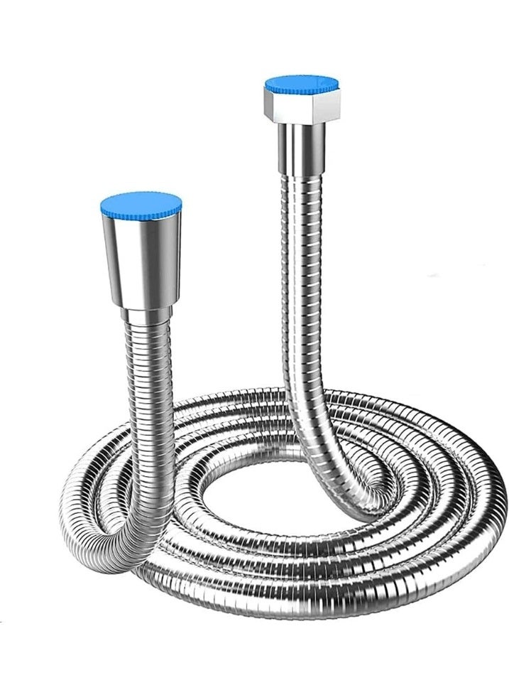 Extra long 1.75m stainless steel shower hose with solid brass connector, anti-kink and tangle-free. - Image 1