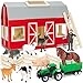 GMAOPHY Farm Animals Toys for 3 Year Old Toddlers Girls Boys Big Wooden Barn Farm with Figures Animals Toy for Kids Farm Playset Educational Learning Toys Ideal Christmas Birthday Gifts - Image 4