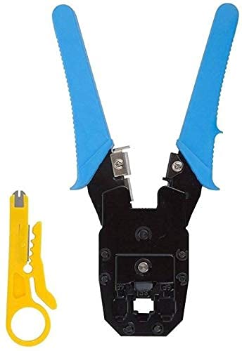 Inditrust 3 in 1 Modular Rj45 Rj11 Crimping Tool, Lan Cable Tester, 6F22, Punch Down Tool Network Wire Cable CAT5E CAT6 RJ45 RJ11, kd 1 tool and multitec wire stripper combo set - Image 3