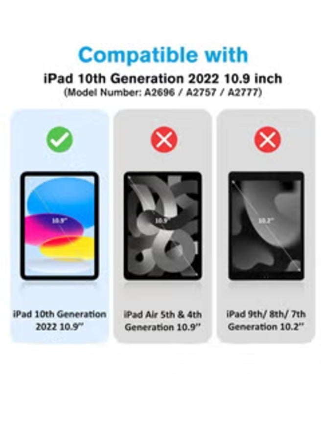 Raxoom iPad 10th Gen 10.9 (2022) Slim Trifold Case â€“ Adjustable Stand and Integrated Pencil Holder - Image 2