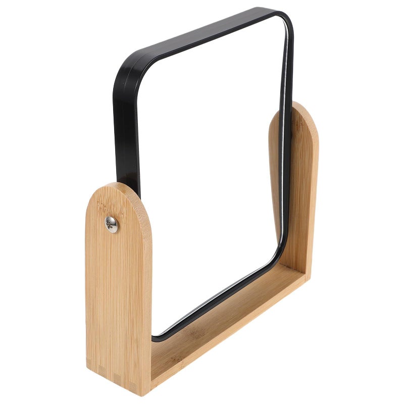 Double Sided Vanity Mirror With Stand 3X Magnification Portable 360 Swivel For Desk Bathroom - Image 2