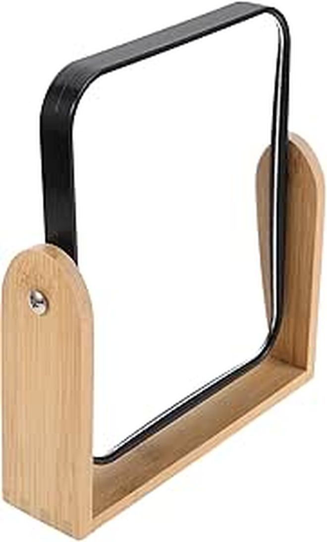 Double Sided Vanity Mirror With Stand 3X Magnification Portable 360 Swivel For Desk Bathroom - Image 1