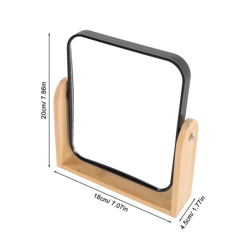 Double Sided Vanity Mirror With Stand 3X Magnification Portable 360 Swivel For Desk Bathroom - Image 3