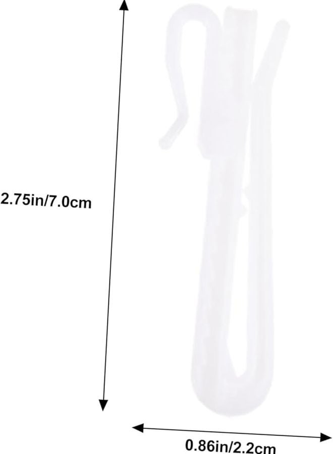 Adjustable Plastic Curtain Hooks 100 Pack Easy Install For All Window Drapery Types - Image 3