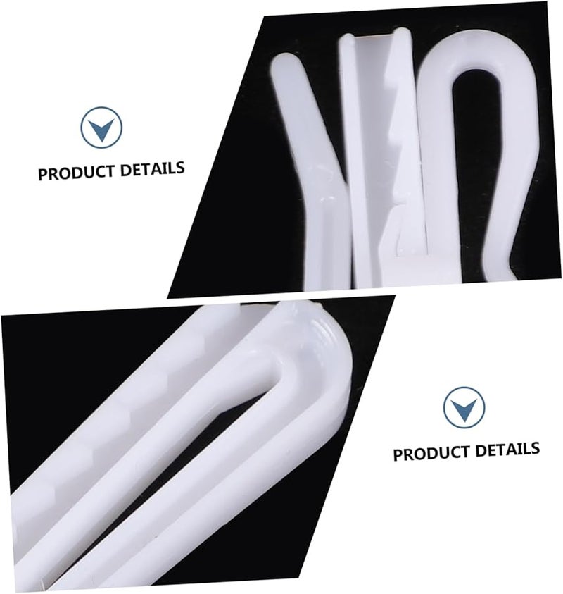 Adjustable Plastic Curtain Hooks 100 Pack Easy Install For All Window Drapery Types - Image 5