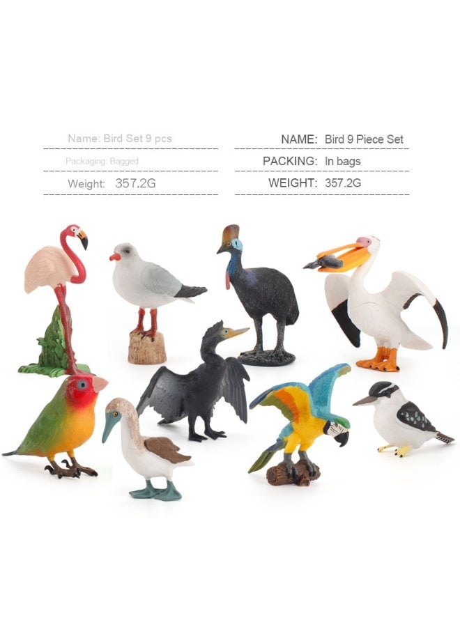 NIBEMINENT Realistic Static Wild Animal Model Set - 9-Piece Educational Toy for Kids