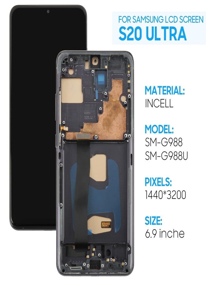 Yondista [US Version] Screen Replacement for Samsung Galaxy S20 Ultra,for Samsung S20 Ultra 5G SM-G988B SM-G988U LCD Display Touch Digitizer Assembly with Black Frame(Incell,Not Fingerprint) - Image 2
