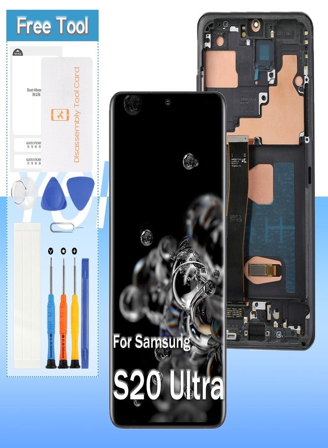 Yondista [US Version] Screen Replacement for Samsung Galaxy S20 Ultra,for Samsung S20 Ultra 5G SM-G988B SM-G988U LCD Display Touch Digitizer Assembly with Black Frame(Incell,Not Fingerprint) - Image 1