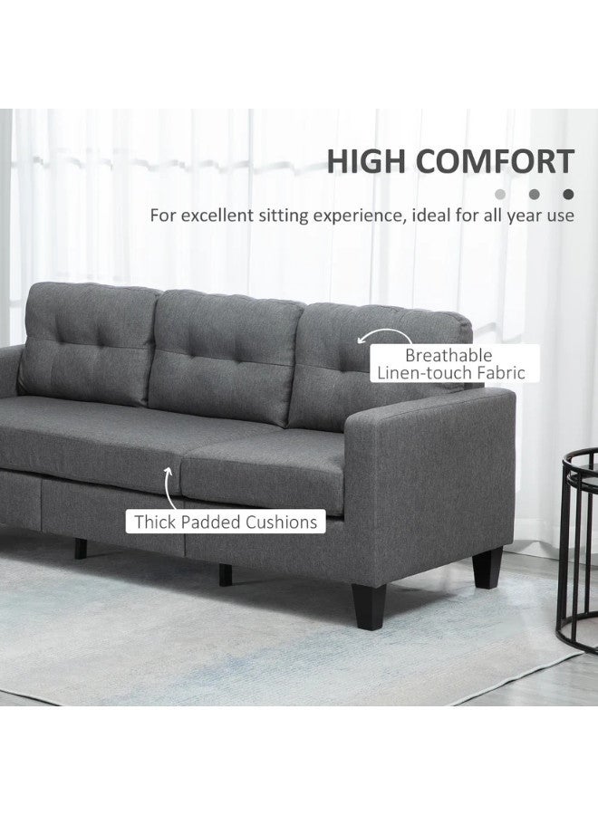 ALWASIT HOME Al Wasit Home Axel Fabric Corner Sofa I Modern Design L-Shape Sofas I Comfortable Living Room Seating Furniture For Home L 189 X W 130 X H 84 Cm - Grey - Image 4