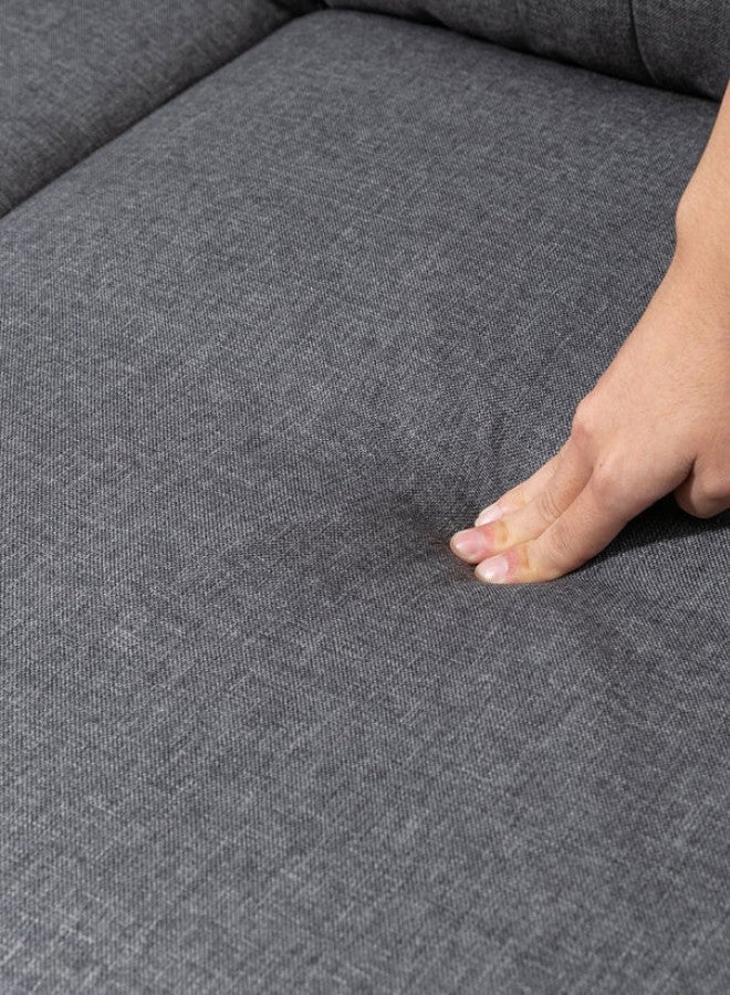 ALWASIT HOME Al Wasit Home Axel Fabric Corner Sofa I Modern Design L-Shape Sofas I Comfortable Living Room Seating Furniture For Home L 189 X W 130 X H 84 Cm - Grey - Image 5