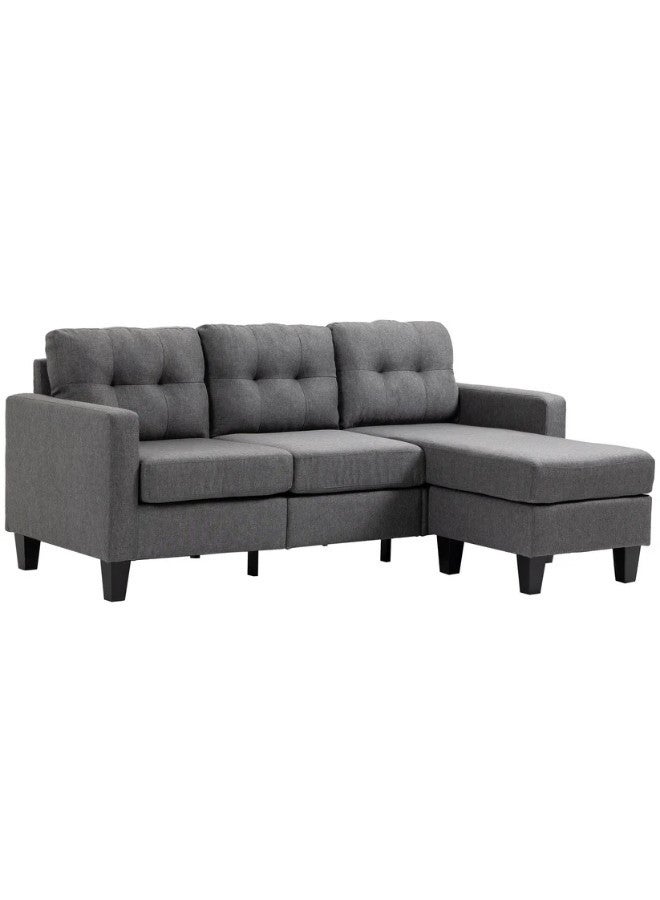 ALWASIT HOME Al Wasit Home Axel Fabric Corner Sofa I Modern Design L-Shape Sofas I Comfortable Living Room Seating Furniture For Home L 189 X W 130 X H 84 Cm - Grey - Image 2