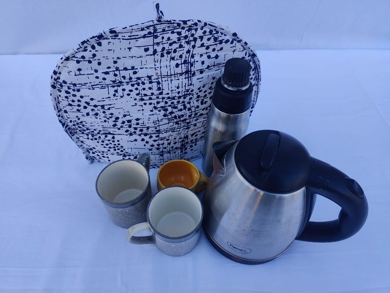 Malan Bai Mandala Tea Cozy Cover White Hand Block Winter Tea Cozy Cotton Tea Kettle Warmer Pot Cover Hot Coffee Cover Handamde Kitchen Décor Brand: Malan Bai (Pattern 10) - Image 2