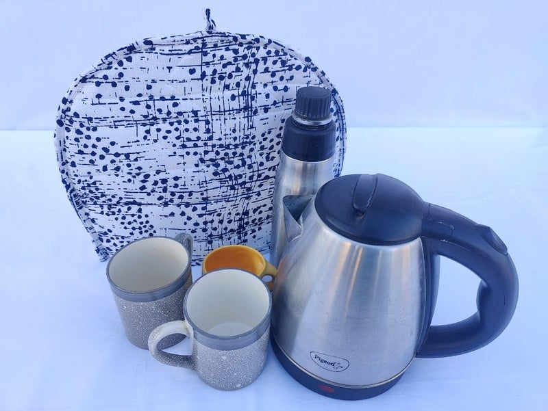 Malan Bai Mandala Tea Cozy Cover White Hand Block Winter Tea Cozy Cotton Tea Kettle Warmer Pot Cover Hot Coffee Cover Handamde Kitchen Décor Brand: Malan Bai (Pattern 10) - Image 1