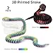 SUMLAND 2PCS 24 3D Printed Snake3D Printed Animals3D Printed Fidget ToysArticulated Crystal AnacondaHome Office Executive Desk Decoration Black Red Rainbow - Image 4