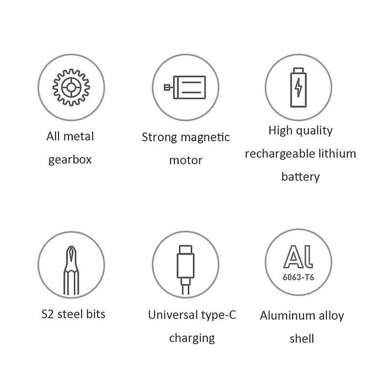 Original Xiaomi Mijia Electric Screwdriver 24 in 1 Precision Screwdriver Set w/24 Precision Magnetic Bits/Alluminum Box DIY Screw Driver Set Repair Tools For Smart Home Daily Use - Image 5