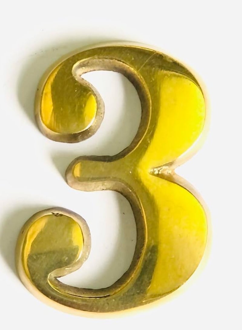 أرقام ابواب شقة رقم ثلاتة الخامة نحاس لون نحاسي دهبي صناعة مصري