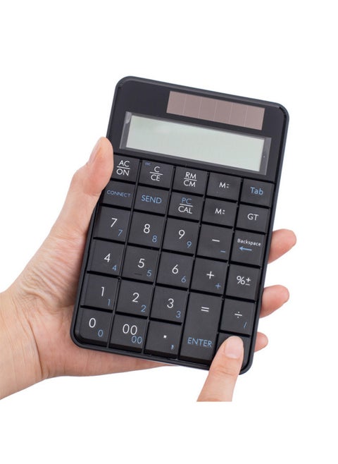 MC-56AG Wireless 2.4G 2-in -1 Digital Mini USB Business Bank Keypad With Display Calculator-Color:Black 2.4g Wireless