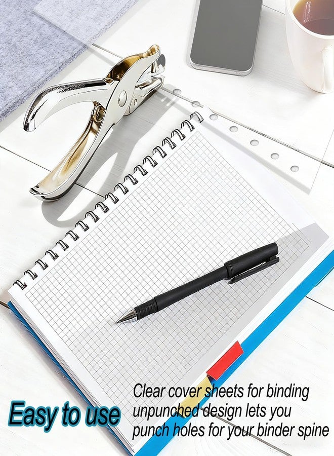 SBYURE 20 Pcs Clear Binding Covers,Unpunched Plastic Covers Letter Size 8.5x11 inch,Binding Covers and Backs for Home Office - Image 3