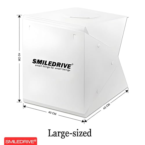SMILEDRIVE® Mini Portable Professional Photo Light Booth Product Photography Booth Studio with 1 LED Strips– 40x40x40 cm - Made in India - Image 3