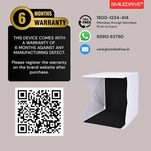 SMILEDRIVE® Mini Portable Professional Photo Light Booth Product Photography Booth Studio with 1 LED Strips– 40x40x40 cm - Made in India - Image 4