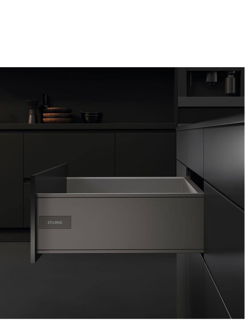 STARKE Cabinet Drawer Box Complete with Slides Anti-Rust Aviation Aluminum Alloy Drawer Box Set, 61 mm Back Panel 12mm Ultra Thin Low-Cut Drawer (Jane Low Cut Series) (540-550 mm)  - Image 2