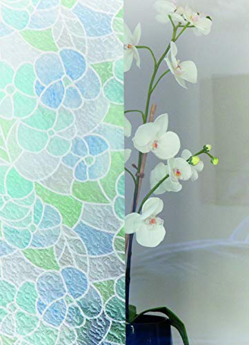 d-c-fix 346-0213 Self-Adhesive Privacy Glass Window Film, 17" x 78" Roll, Stained Glass Blue Green - Image 3