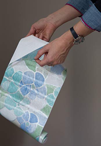 d-c-fix 346-0213 Self-Adhesive Privacy Glass Window Film, 17" x 78" Roll, Stained Glass Blue Green - Image 5