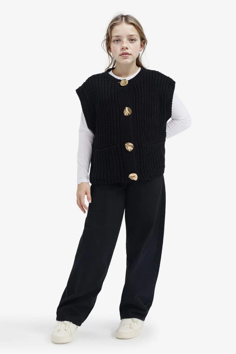 ديفاكتو Girl Regular Fit Crew Neck Sweater Vest