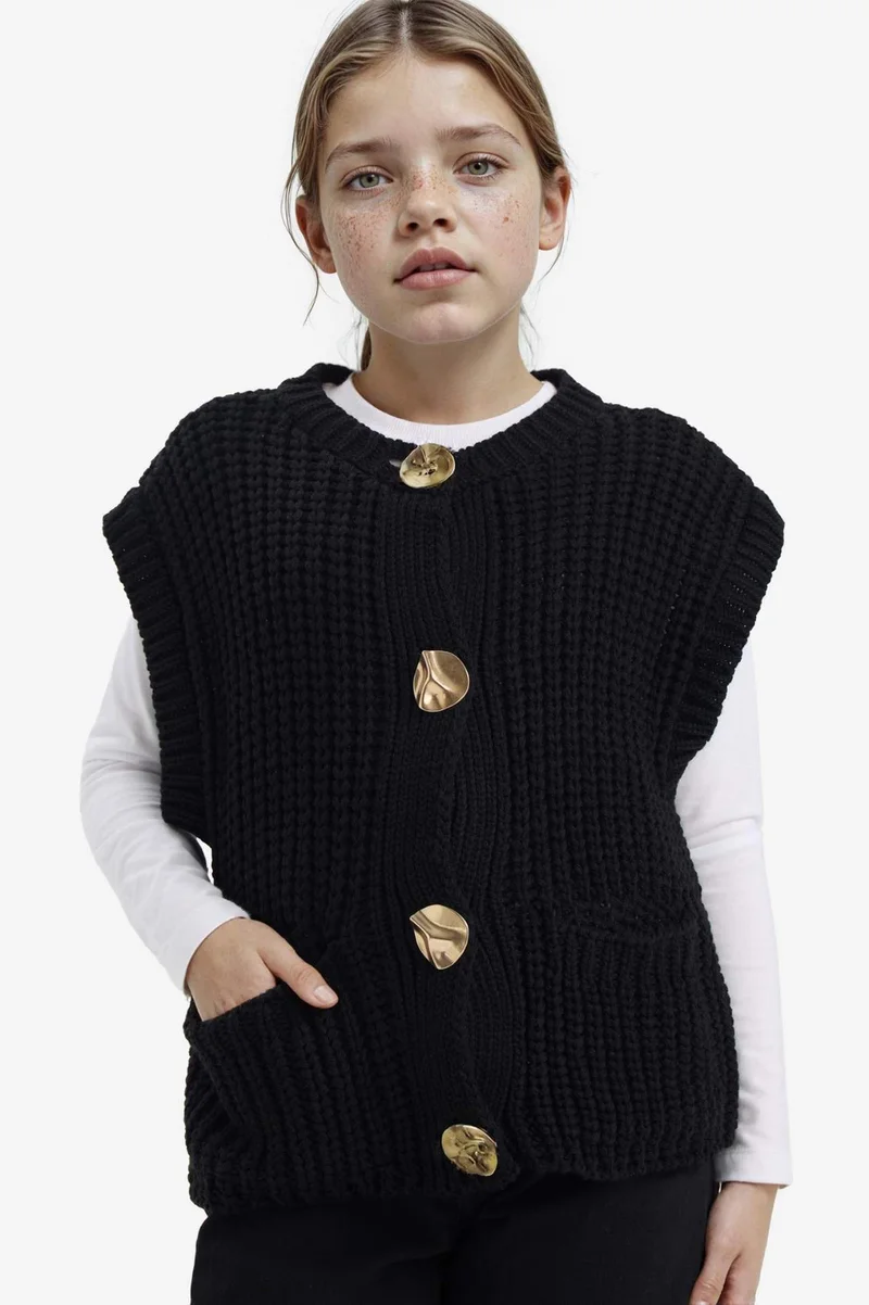 ديفاكتو Girl Regular Fit Crew Neck Sweater Vest