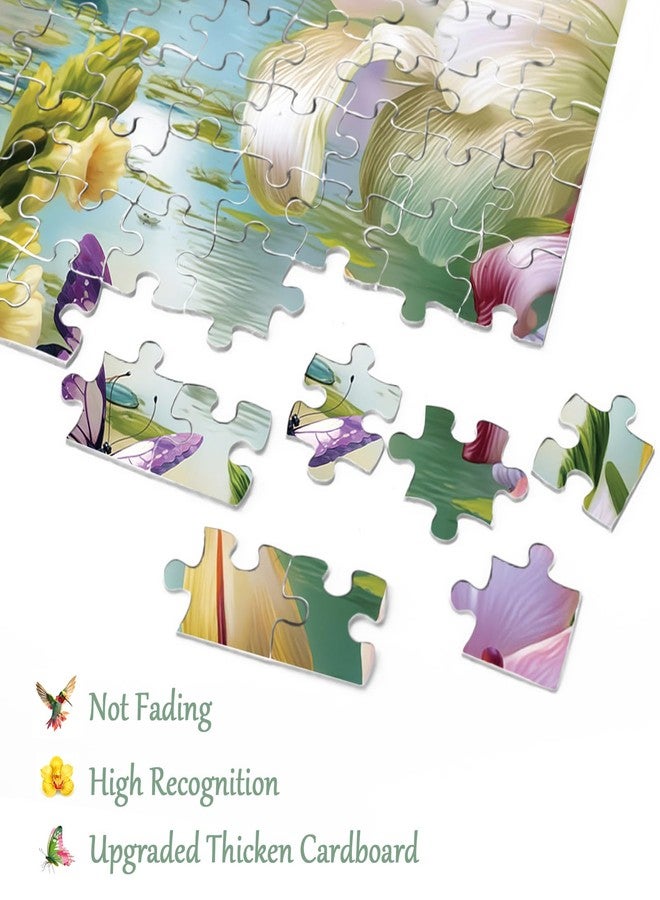 BBOLDIN Flower Landscape Puzzle for Adults 1000 Pieces, Colorful Floral Jigsaw Puzzle, Beautiful Butterfly Nature Puzzle - Image 4