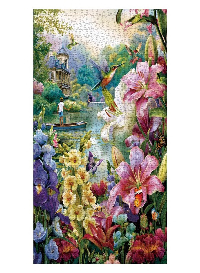 BBOLDIN Flower Landscape Puzzle for Adults 1000 Pieces, Colorful Floral Jigsaw Puzzle, Beautiful Butterfly Nature Puzzle - Image 2