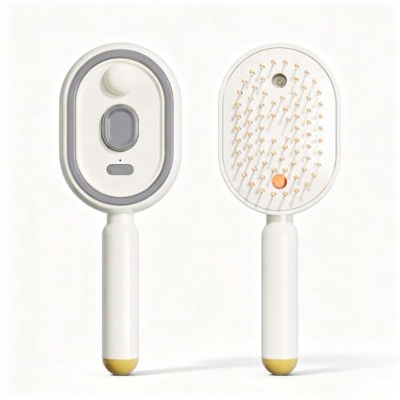 5 in 1 Air Cushion Brush, Electric Steam Brush for Hair with Mist and Soft Glow, Rechargeable Scalp Massager Detangling Comb, Anti-Static Frizz Control Spray Hair Care Tool for Women - Image 1