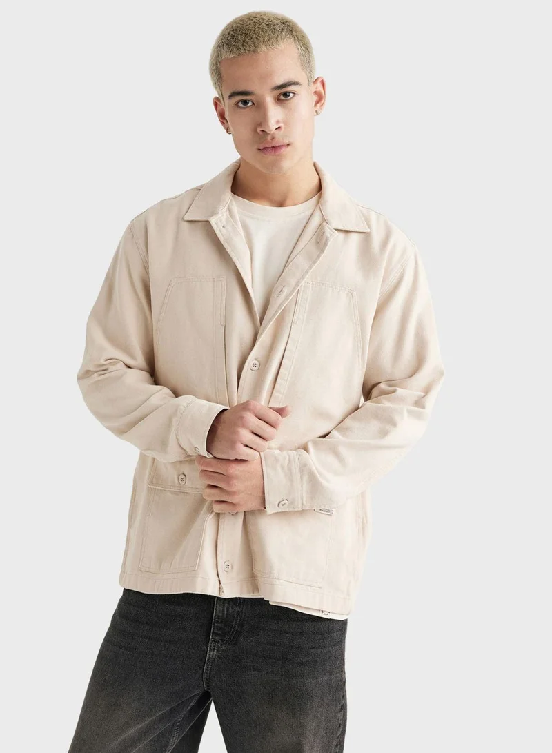 DeFacto  Man Relax Fit Long Sleeve Shirt  | Best Price UAE